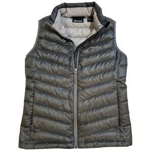 MARMOT Grey Gray 800 Fill Down Puffer Vest Lightweight Quilted Women's Size XS